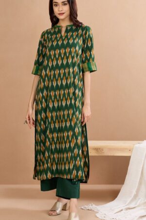 Modern Ikat Pattern Designer Kurti